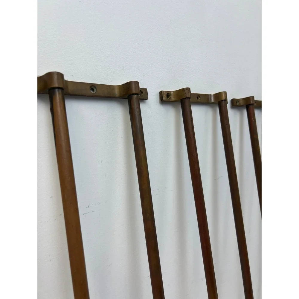 Vintage Yale Brass Wall Towel Racks Pullman Train Set of 5 Industrial Holders
